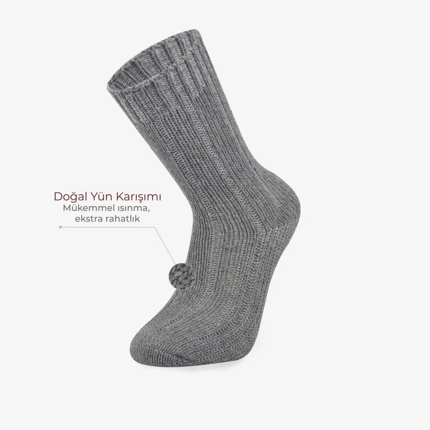 6’lı Yünlü Kışlık Erkek Çorap