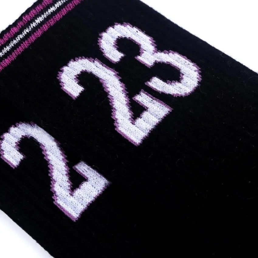 Siyah Basketbol Çorabı Lakers 23 Numara Lebron James