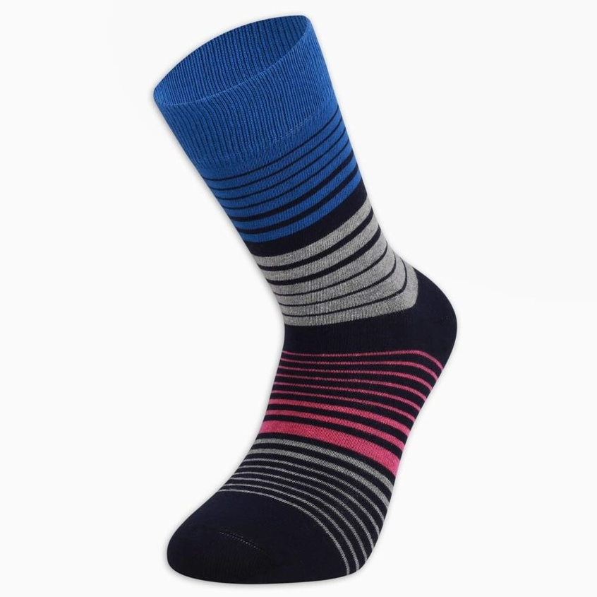 Eğlenceli Renkli Çizgili Erkek Çok Renkli Soket Çorap
