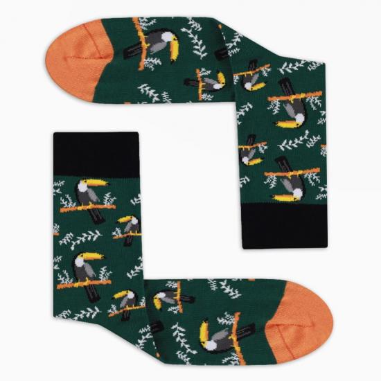 Eğlenceli Renkli Kuş Erkek Çok Renkli Soket Çorap