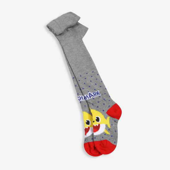 Baby Shark Kız Bebek Çocuk Gri Külotlu Çorap 6-12 Ay