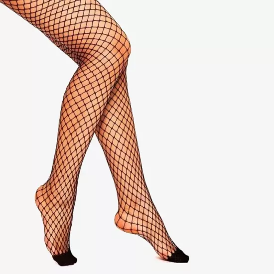 Kadın Siyah File Fishnet Külotlu Çorap